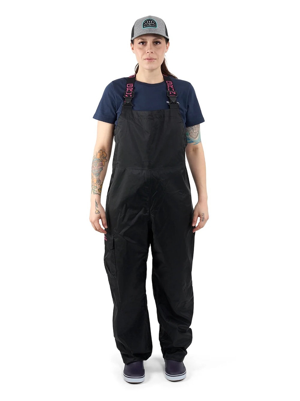 Grundéns High-Visibility Yellow Rain Bib Overalls - Picture 6 of 7